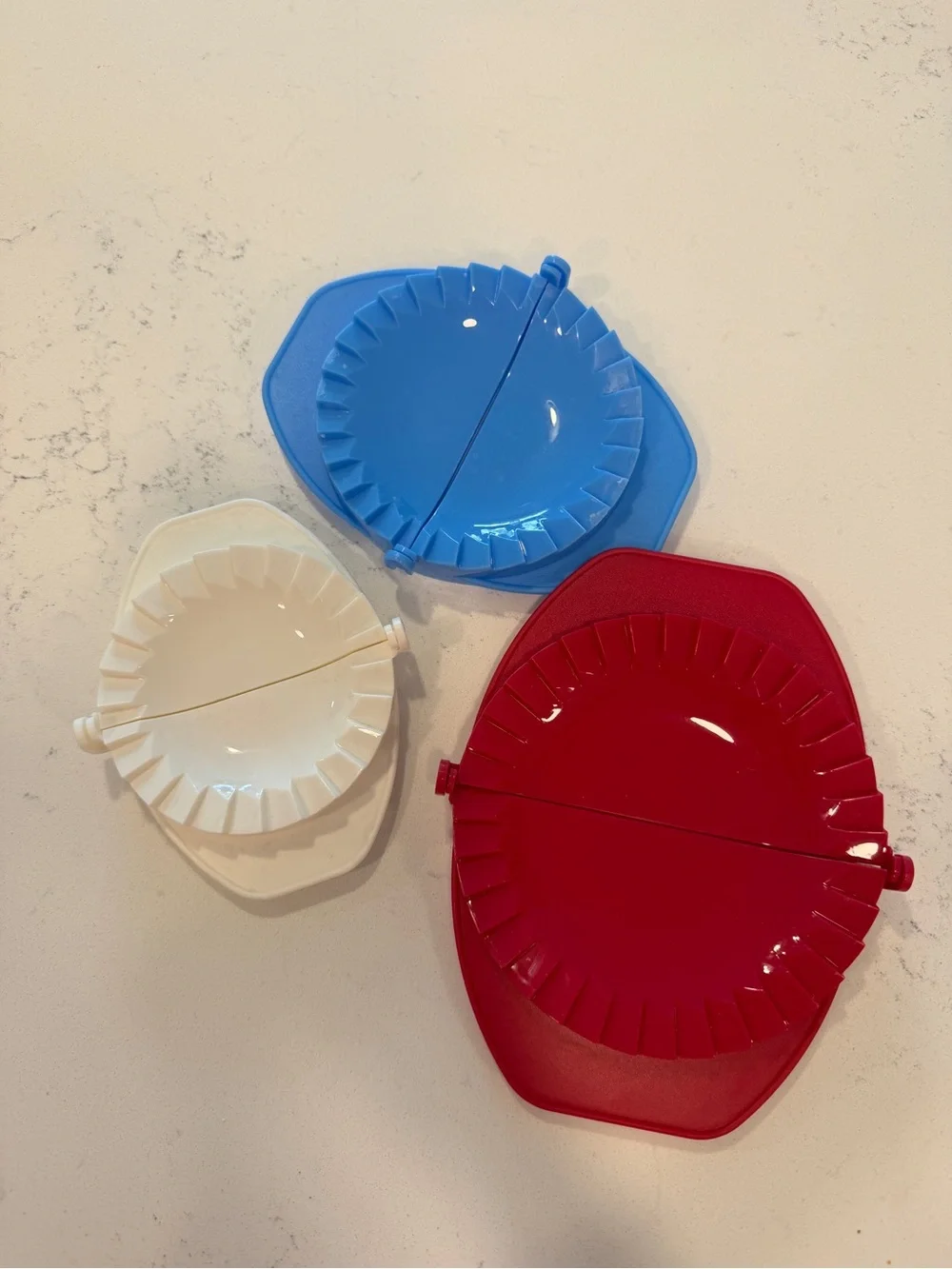 Dumpling/Pierogi Mold Set - Blue, Red, White